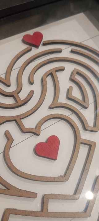 Cuadro Corazón Laberinto Personalizado