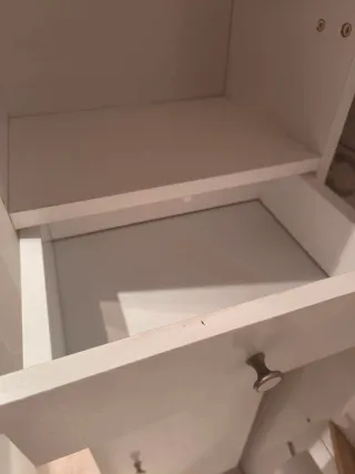 Mueble auxiliar baño blanco