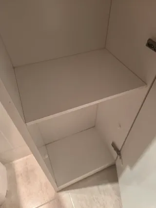 Mueble auxiliar baño blanco