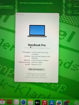 MacBook Pro 13” 2018 A1989 Gris Espacial