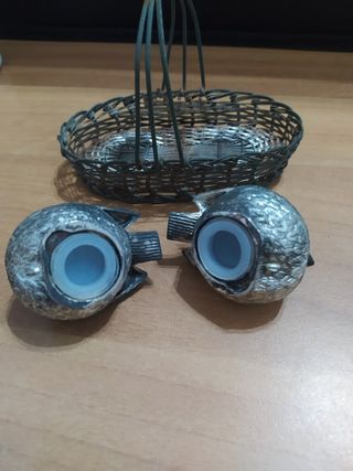 Set saliera e pepiera uccelli vintage