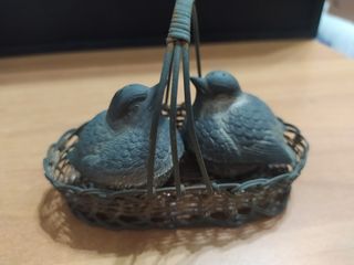 Set saliera e pepiera uccelli vintage