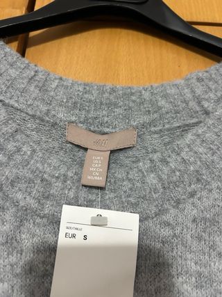 Vestido Malha Cinzento H&M