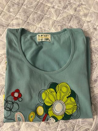 Camiseta m/c Mamatayoe Talla S Flores Multicolor