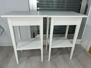 2 Mesitas Noche Hermes Ikea Blancas