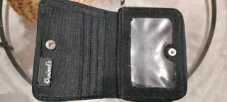 Monedero textil negro