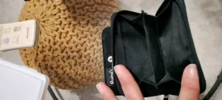 Monedero textil negro