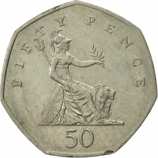 Moneda 50 Pence Elizabeth II 1997