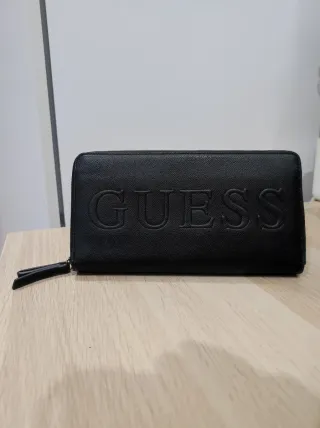 Cartera Guess Negra Cremallera