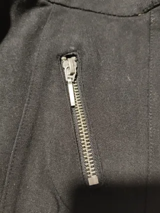 Mallas Leggings Negros con Cremalleras Decorativas