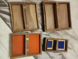 Cajas de madera tallada con detalles