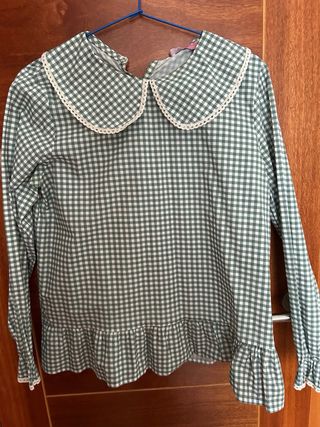 Blusa Allo Allo cuadros vichy verde