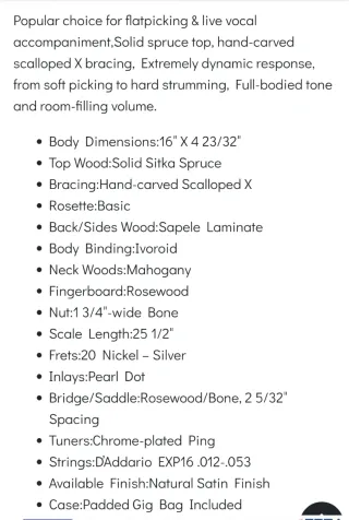 Guitarra Eastman AC 122