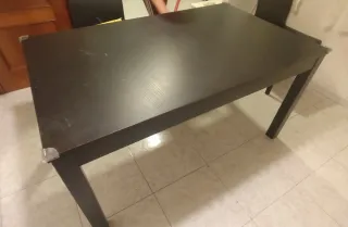 Mesa de comedor/cocina oscura medidas 140x85