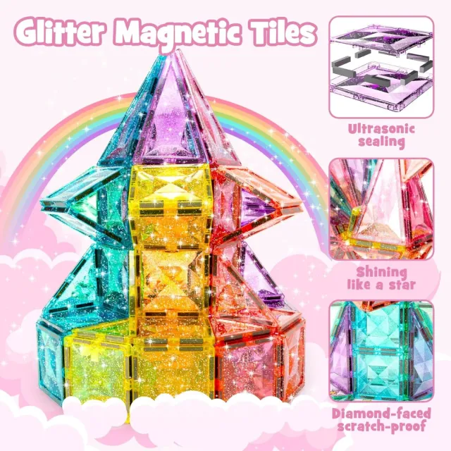 Baldosas Magnéticas Glitter Diamond Set