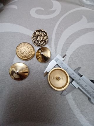 Set 5 Bottoni Vintage Oro