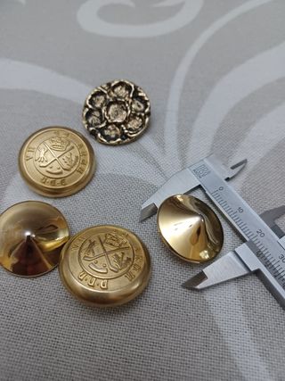 Set 5 Bottoni Vintage Oro