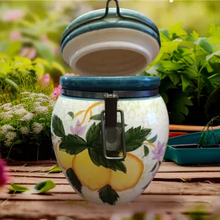 Barattolo ceramica con limoni