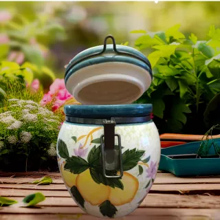 Barattolo ceramica con limoni