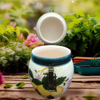 Barattolo ceramica con limoni