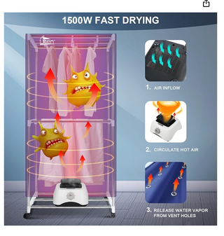 Secador de ropa eléctrico portátil