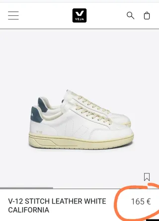 Veja V-12 Stitch O.T. Leather Blancas