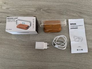 Lámpara Escritorio Wanjiaone con Cargador Inalámbr