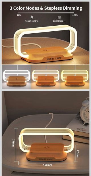 Lámpara Escritorio Wanjiaone con Cargador Inalámbr