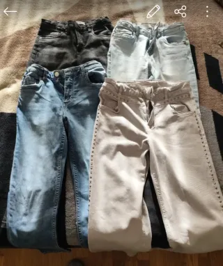 4 pantalones zara+mallas Adidas