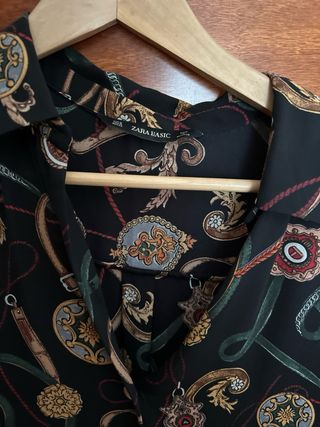 Vestido Zara estampado cadenas talla única