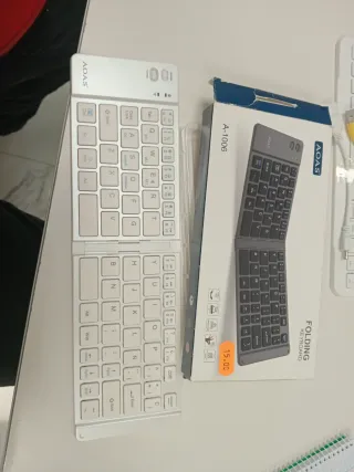 Teclado Bluetooth Plegable AOAS Gris