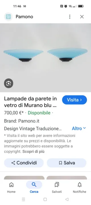 SOLO Montatura Av Mazzega per applique Alogeno