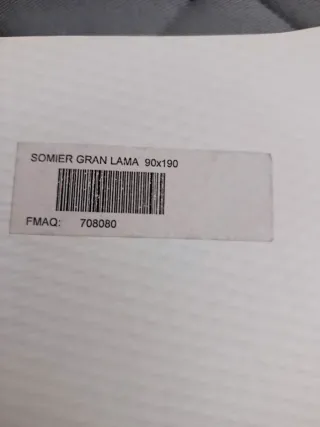 Somier 190x90cm + 2 Colchones 190x90cm