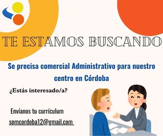 SE BUSCA Comercial Administrativo en Córdoba