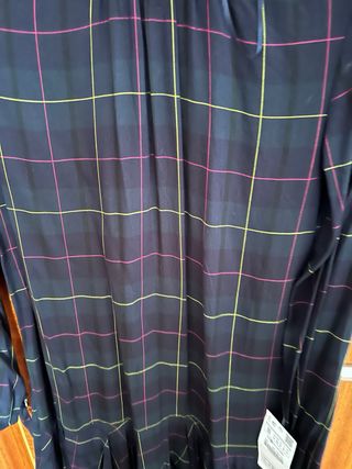 Vestido Zara cuadros azul marino talla S