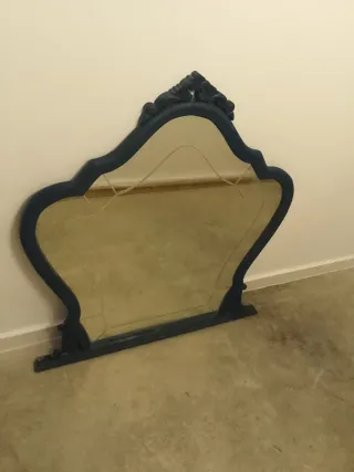 Espejo Antiguo Madera y Cristal