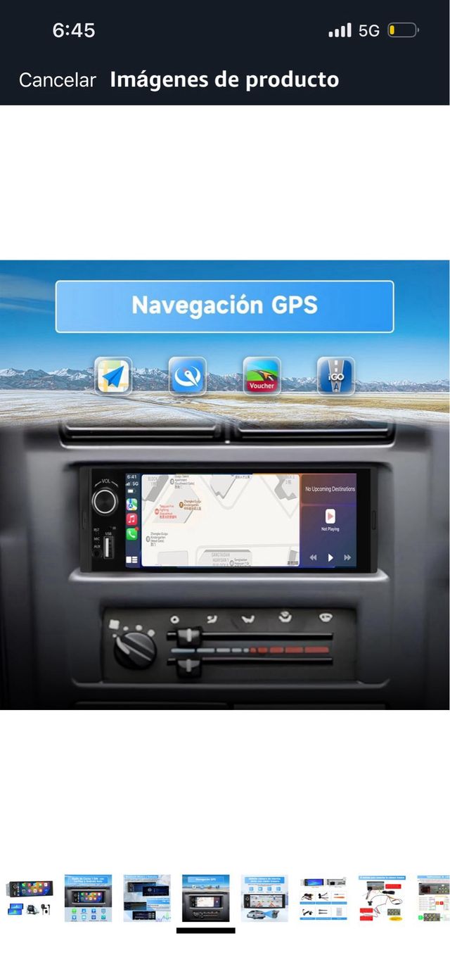 Radio Coche universal con pantalla tactil 6.36pulg