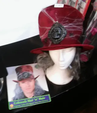 Sombrero Halloween Rojo con calavera