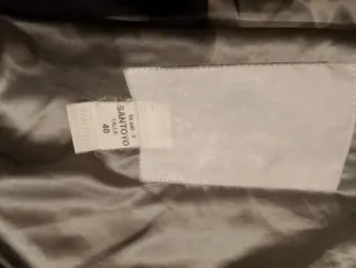 Parka de nieve gris y negra