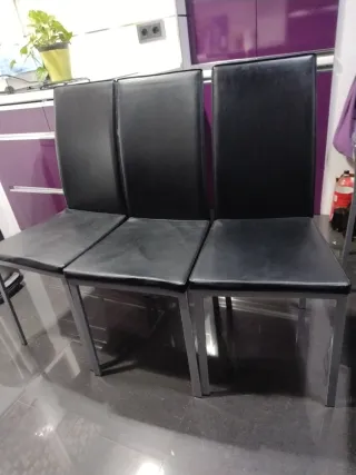 Sillas cocina Negras (Set de 3 +1 de regalo