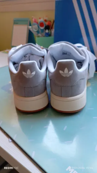 Zapatillas Adidas Campus Gris/Blanco Talla 39 1/4