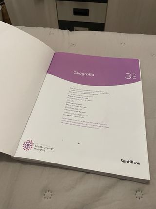 Libro “Geografia” 3ESO Santillana