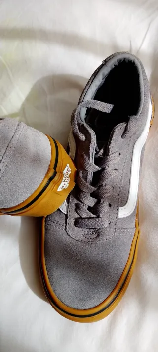 Zapatillas Vans Talla 36 Gris/Blanco