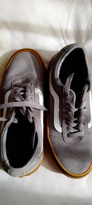 Zapatillas Vans Talla 36 Gris/Blanco