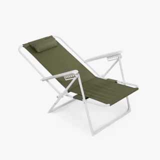 Sillas de Playa Plegable Beige y Verde