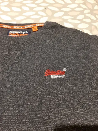 Camiseta Superdry Manga Larga azul grisáceo