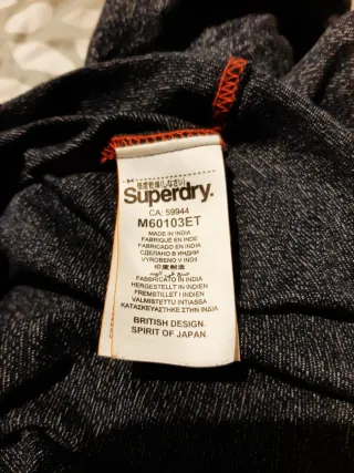 Camiseta Superdry Manga Larga azul grisáceo