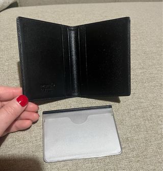 Tarjetero Montblanc Piel Negro 4 Tarjetas