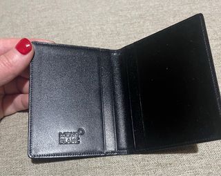Tarjetero Montblanc Piel Negro 4 Tarjetas