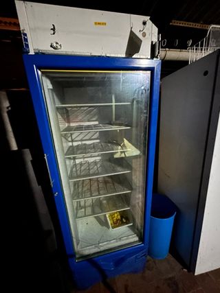 Congelador vertical azul